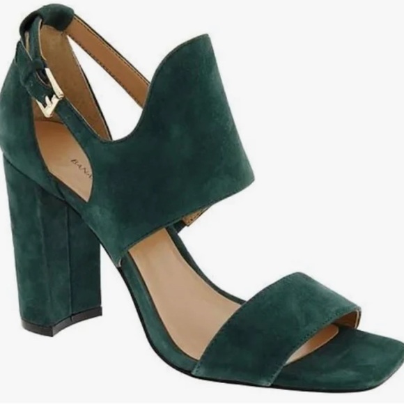 Banana Republic Open-Toed Suede Heels - Picture 1 of 4